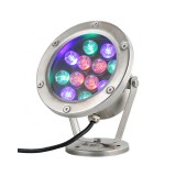 High Quality 18W IP68 Waterproof UL Quality White Light and RGB Light (Color Changed by Power Switch) UL Quality White Fountain Led Underwater Light